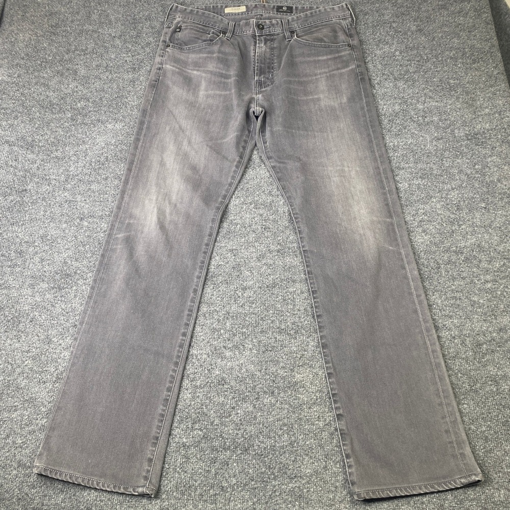 AG Adriano Goldschmied The Protege Straight Leg Grey Jeans 34x34 1049GMD-DFZ